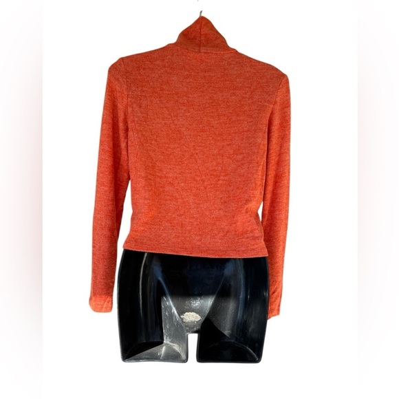 Anthropologie Cropped Turtleneck color orange sz LP - Picture 5 of 7
